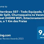 Mediterrâneo 507 - Todo Equipado, Suíte com Ar Split, Churrasqueira na Varanda, Internet 240MB WiFi, Estacionamento Grátis, a 1 Km das Praias